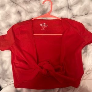 Red Hollister baby tee
